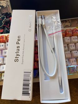 Active Capacitive Stylus Pen for iPad/Tablet - White