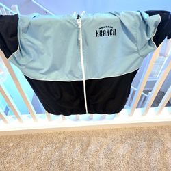 3XL Men's Seattle Kraken Home Team Lightweight Full-Zip Windbreaker Jacket
