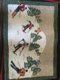 Winter throw rug