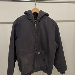 Carhartt Quilted Lined Zip-Up Hooded Jacket – Gray – Men’s XL