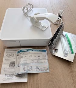 POS Star Micronics MPOP Printer and Cash Drawer+ Scanner Combo [WHITE] Under Counter Mount Included
