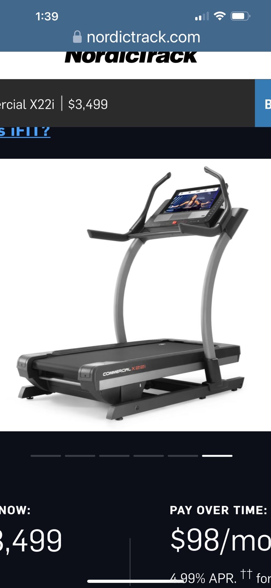 NordicTrack Commercial X22i Treadmill 