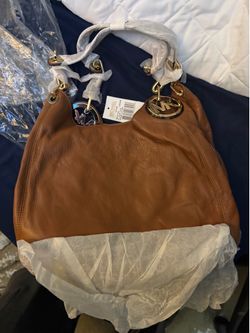 Women's Large Fulton Shoulder Tote Leather Top-Handle Hobo - Luggage