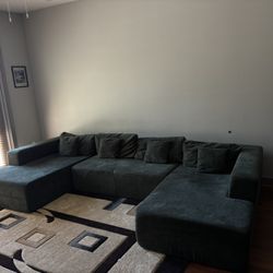 Green Sectional sofa 