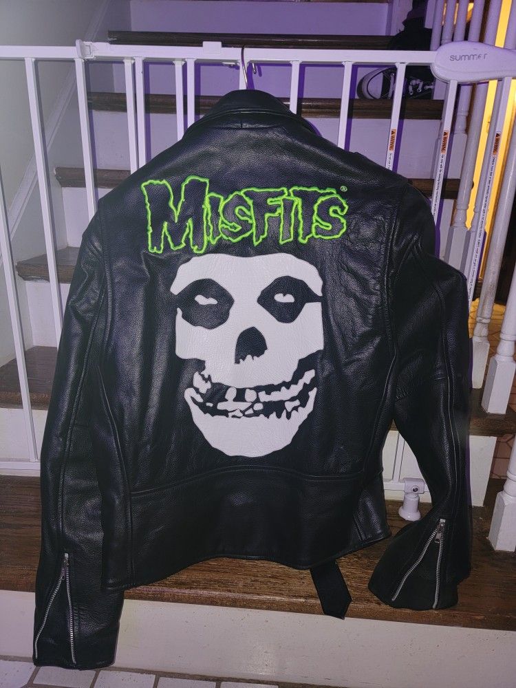 Misfits top leather jacket