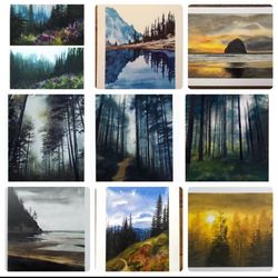 PNW watercolor prints. $40  Each. West Seattle. More images available.  
