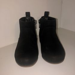 Girls Toddlers Onyx Side Zip Ankle Boots Black Sz: 8