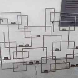 Candle Holder w/ Candles And Glass 