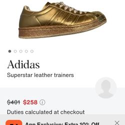 ADDIDAS GOLD SUPER STAR TRAINERS