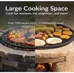 40 in. X-Marks Fire Pit Cooking Grill Grate