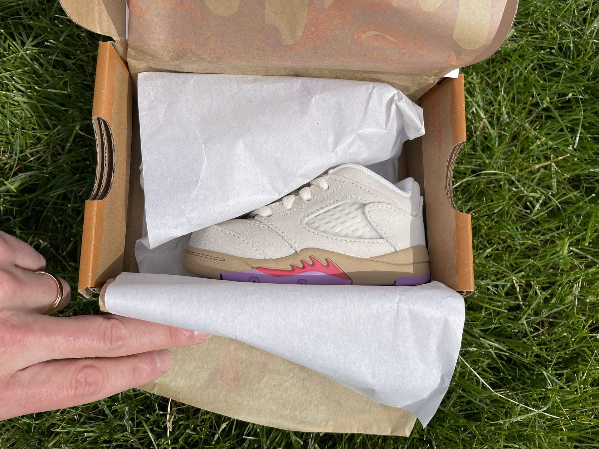 Nike Jordan 5 Retro Low ‘ Peanut Butter & Jelly’ Rare 5c (td) toddler HJ5992