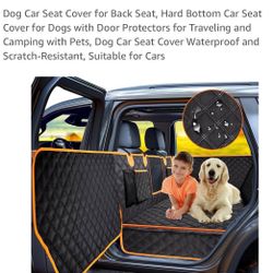 Twesync Dog Car Seat Cover Back Seat, Door Protect, Hard Bottom Waterproof, Scratch-Resistant NEW  $75