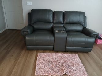 Leather Couch ) (floor model)