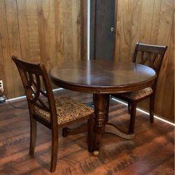 All Wood Kitchen Table with 4 Chairs 