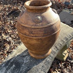 Roman numeral pottery vase