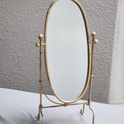 Vintage-Style Vanity Mirror with Bird Accent