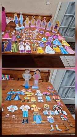 Magnet dress up disney princess and Melissa and doug careers toys playset