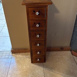 Small 6 Drawer Shelf Unit 