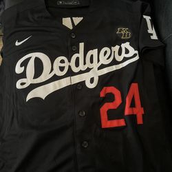 Mens LA Dodgers Kobe Bryant Black Jerseys