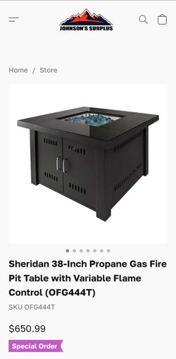 Sheridan 38 inch Fire table