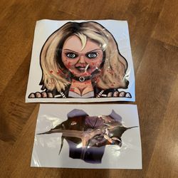 Brand New Chucky And Chucky’s Bride, Car Sticker Bundle