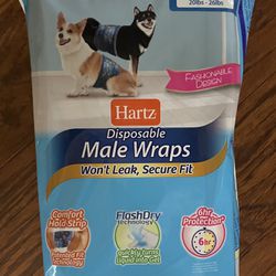 Hartz-Disposable Male Wraps with FlashDry Gel-16ct
