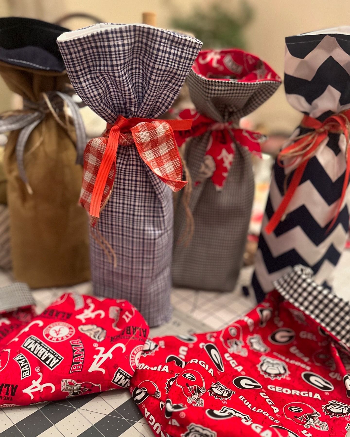 Custom Double Lined Wine/ Gift Totes