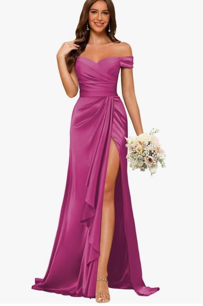 Satin Bridesmaid, Prom Dress