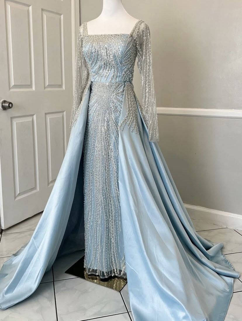 Light Blue Dress With Skirt