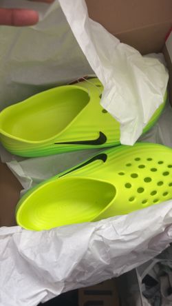 Green Nike Crocs