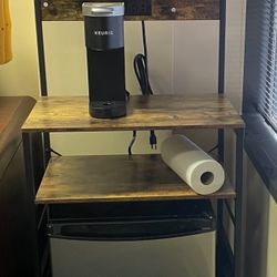 Kitchen Baker's Rack w/ Power Outlet - $60 Perfect as a Coffee Bar Microwave Stand | Snack Station