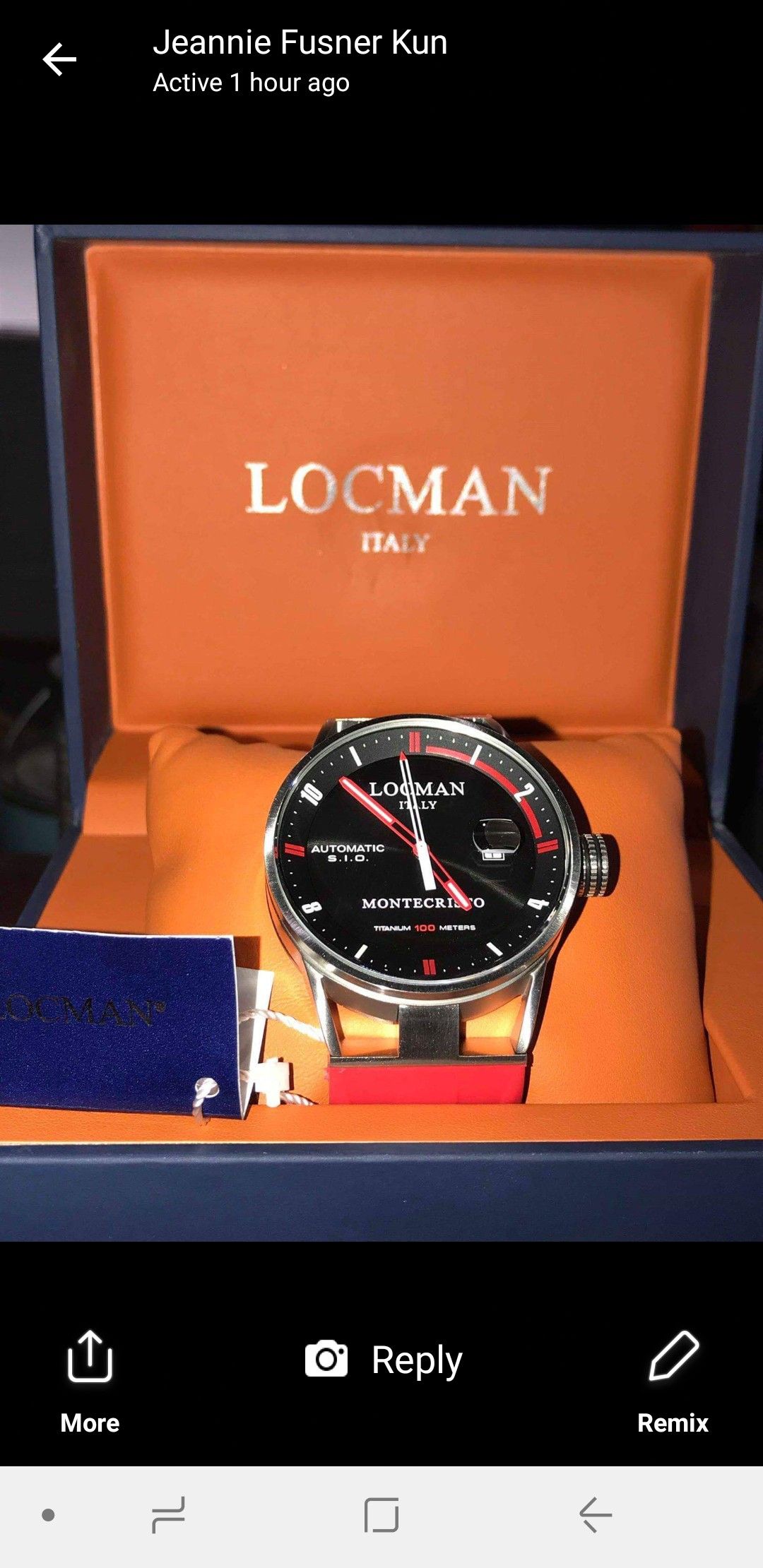 New lockman montecristo red watch