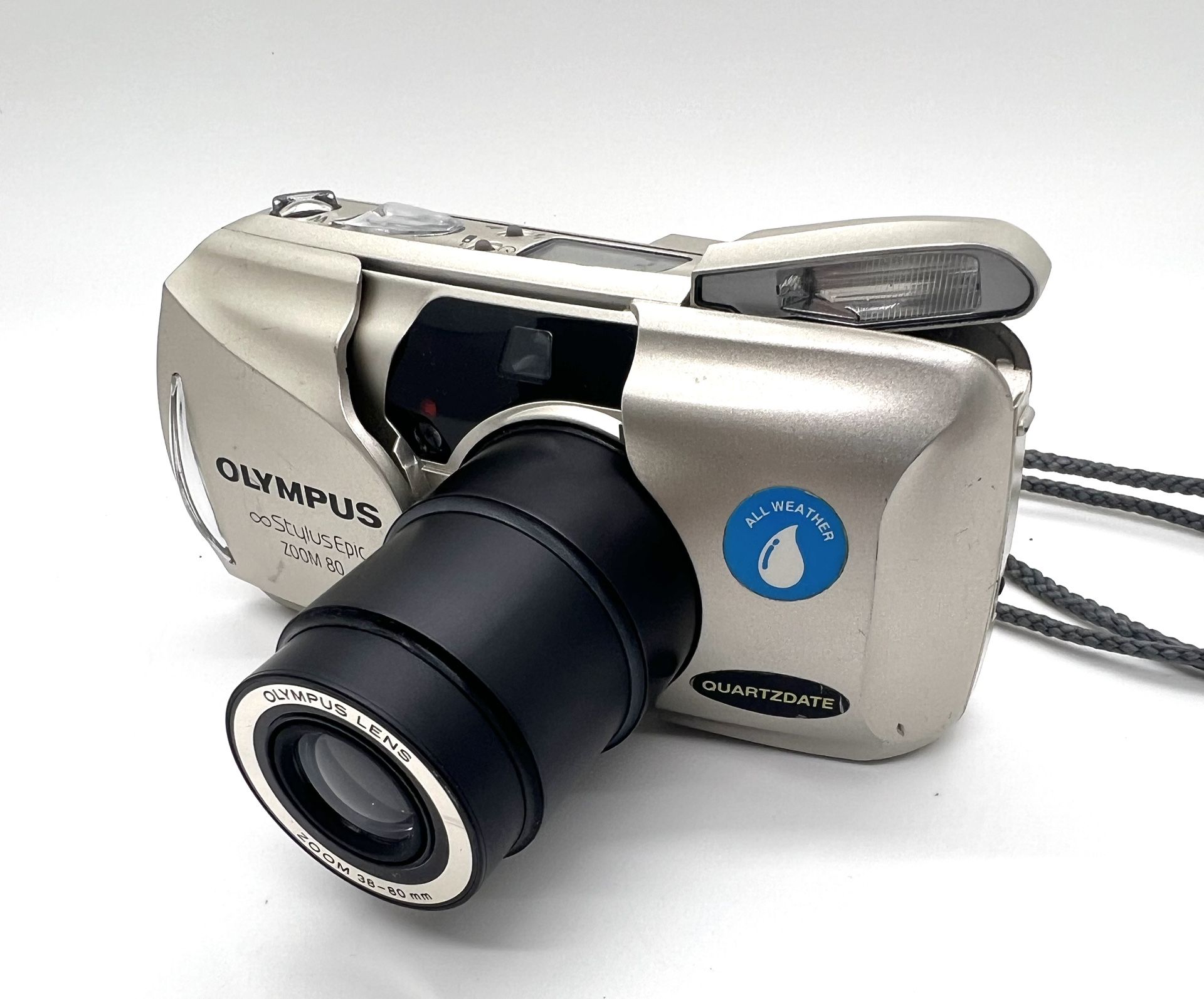 Olympus Stylus Epic Zoom 80 35mm Point Shoot Camera - Film Tested & Working