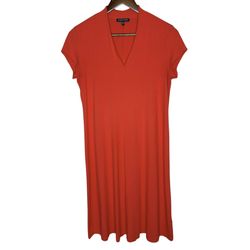 Eileen Fisher Women’s Jersey Stretch Drape Dress Orange size XS