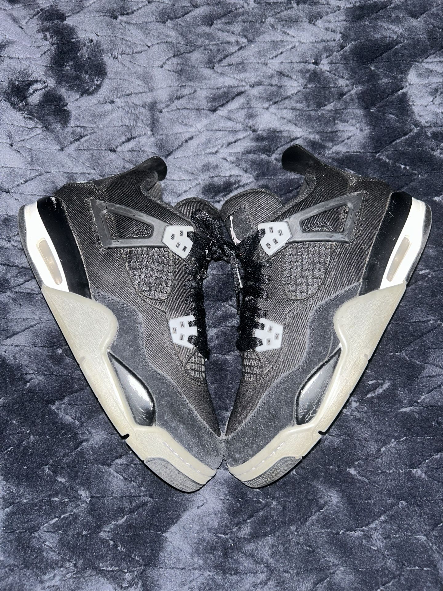 Jordan 4 Black Canvas Size 6.5Y