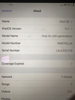 iPad 5th gen Purple w/ Cellular