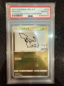 ⚡🎨 Yu Nagaba Pikachu #208/S-P – PSA 10 GEM MINT 🎨⚡