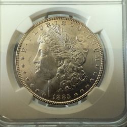 1885 NGC MS64 Morgan Silver Dollar 