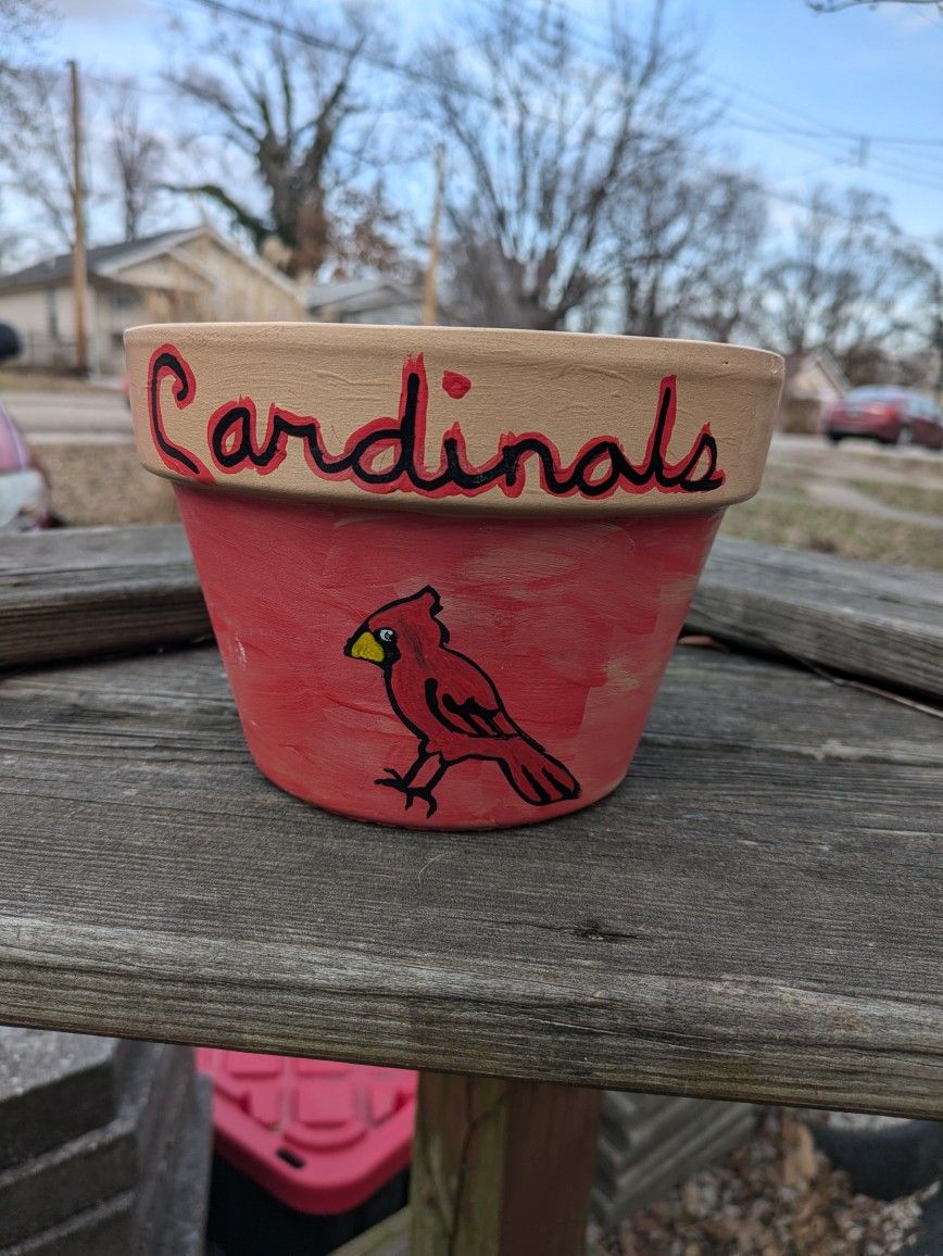 Cardinals Flower Pot