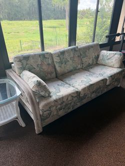Couch with side table