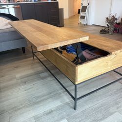 West Elm Industrial Pop Up Coffee Table 50”