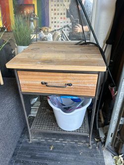 Bedside Wooden Rustic Table/Drawer