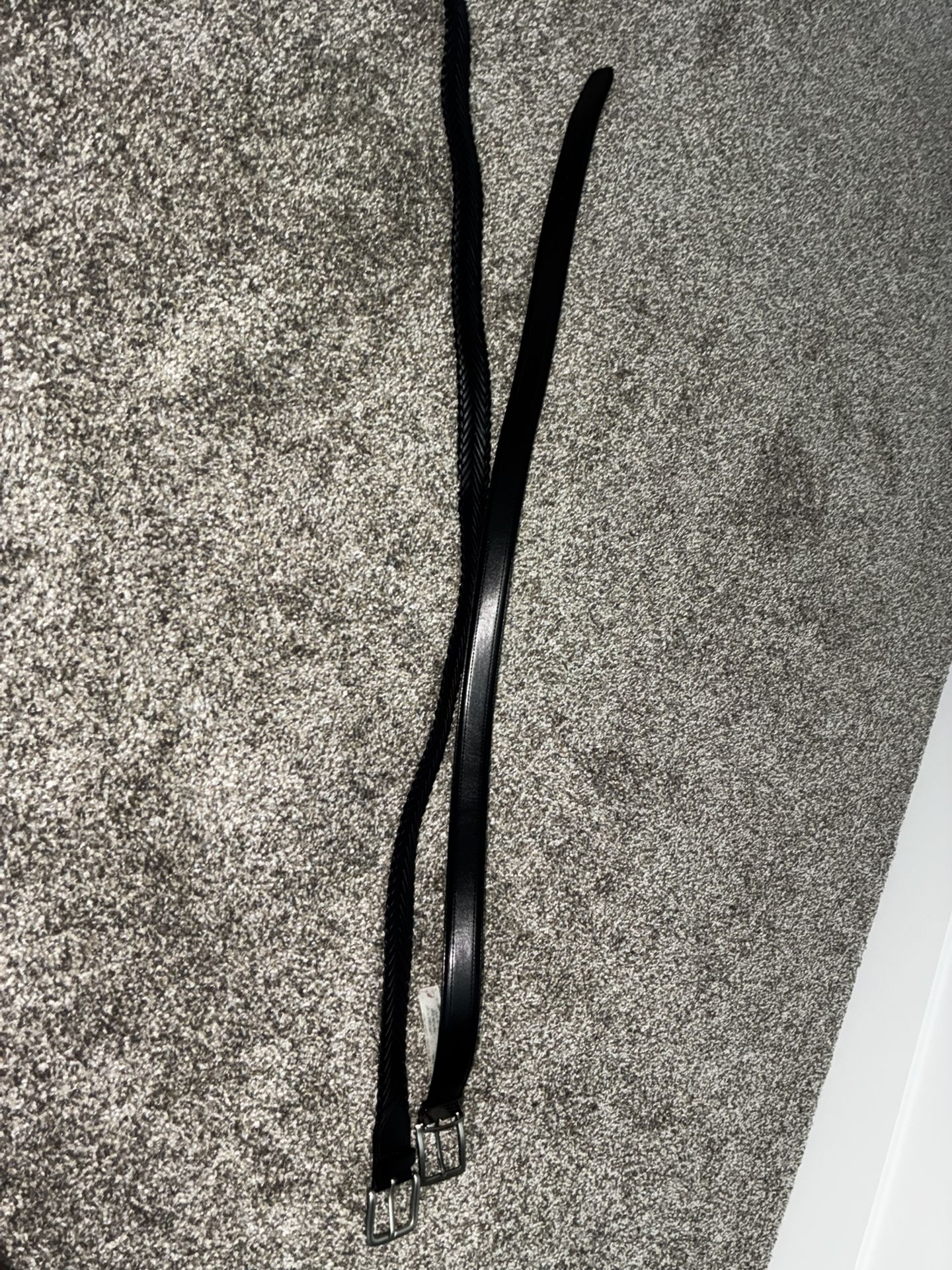2 Belts (1 black/brown 1 black knotted)