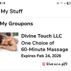 Groupon 60 Minute Massage