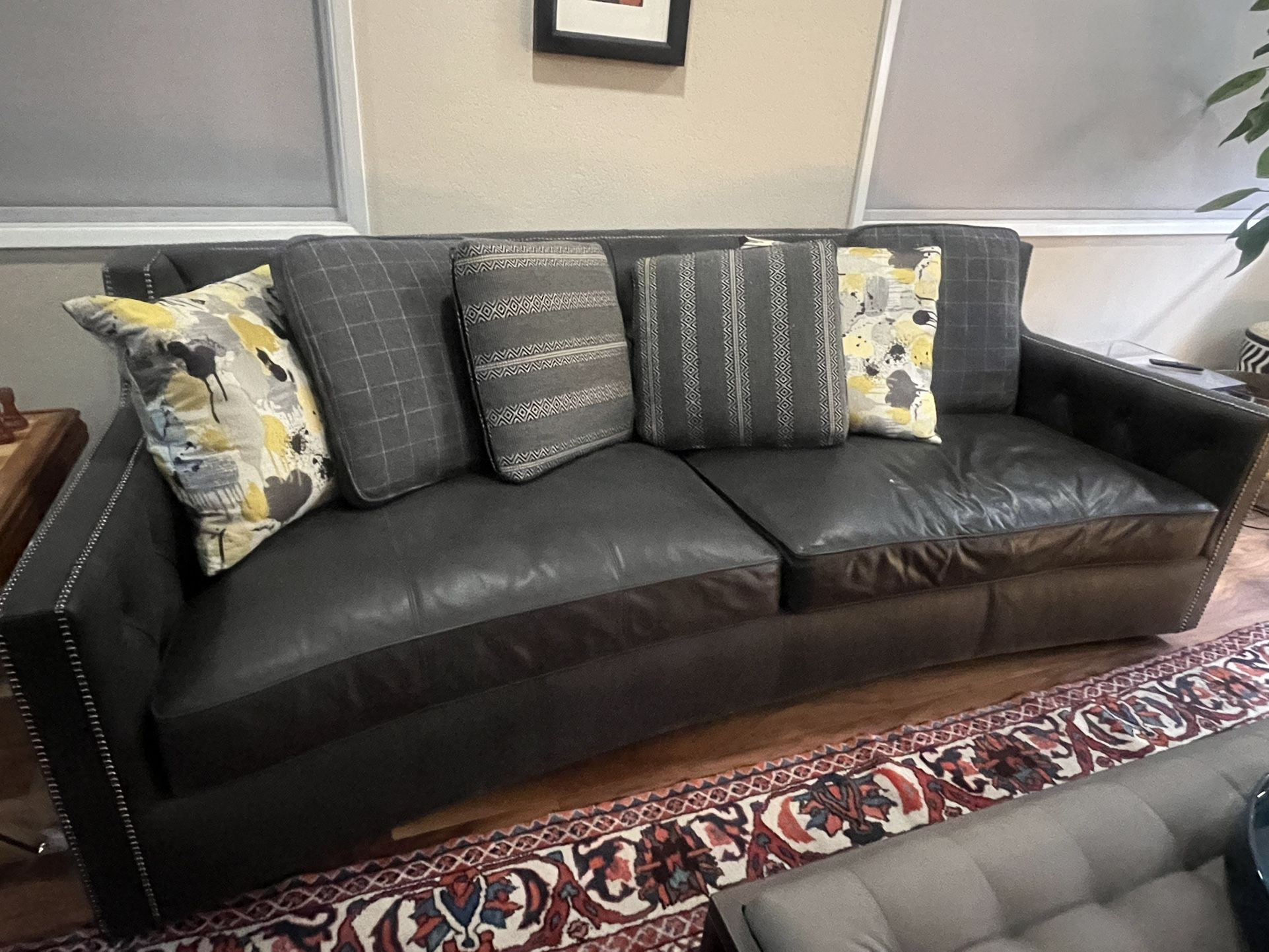 Woodbridge Genuine Leather Sofa and Chair