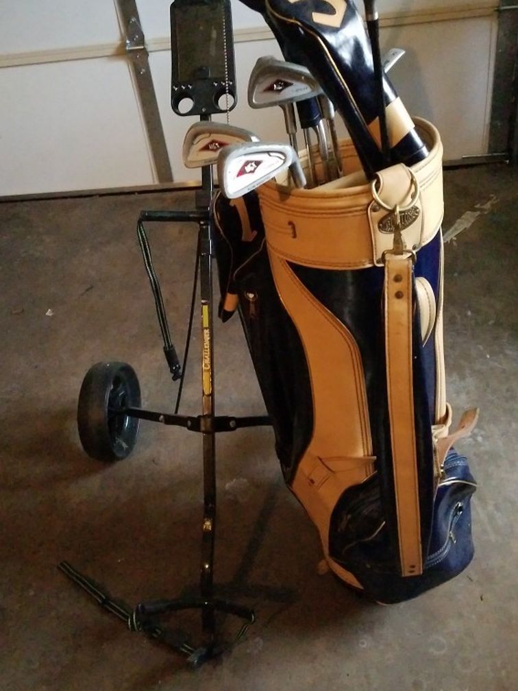 Golf Bag, Clubs, Hand Cart