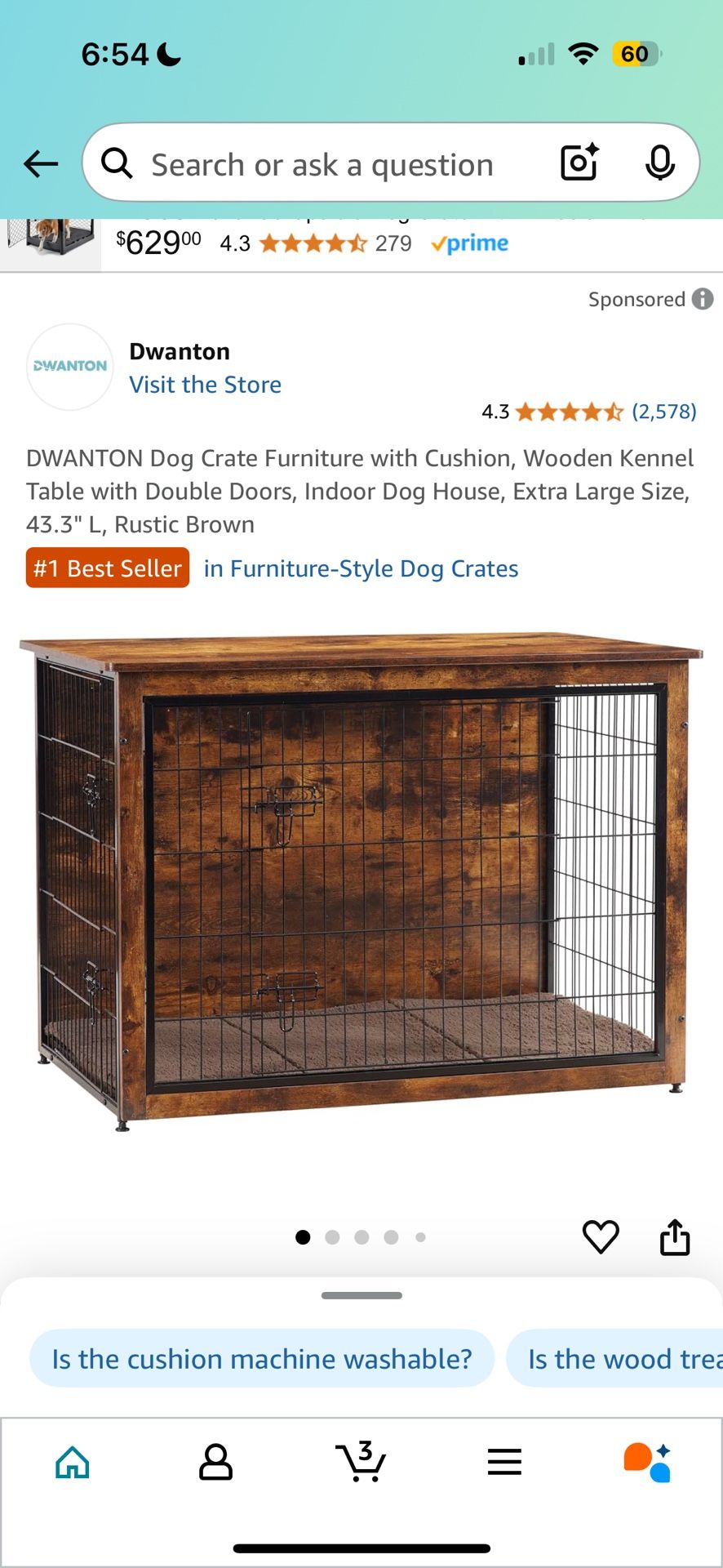 Dwanton Dog Crate Kennel Xtra Large