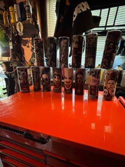 Horror themed tumblers