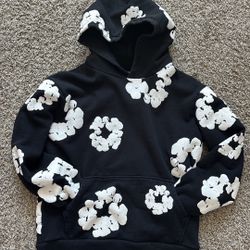Like-New  black denim tears hoodie - size small