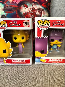 The Simpsons Funko Pops Bartman & Lisandra